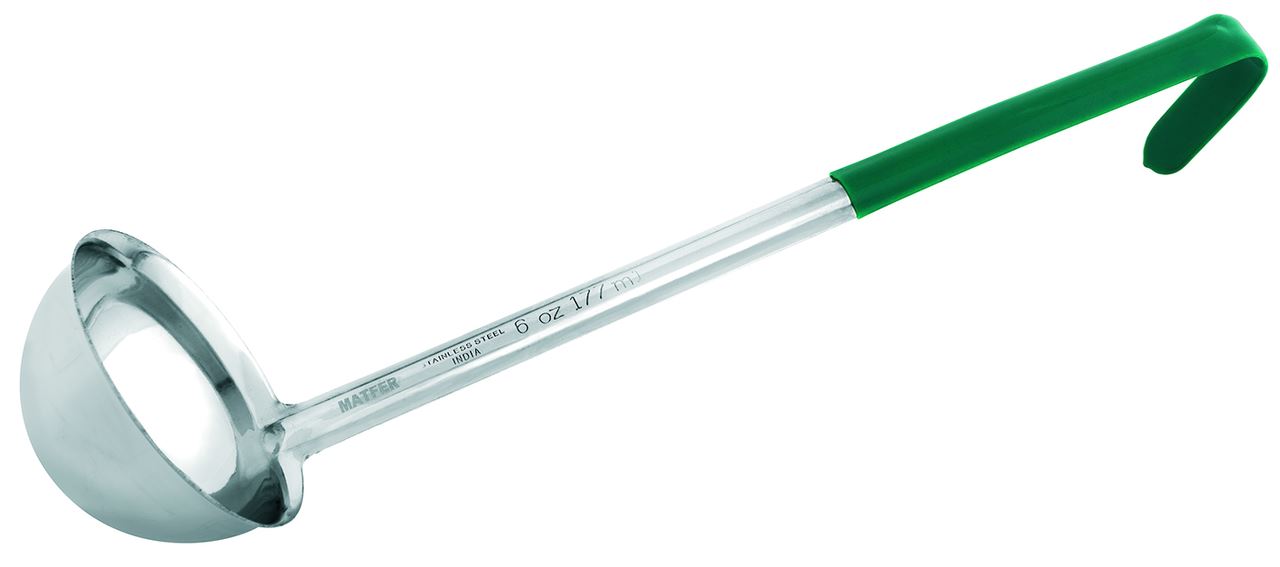 Louche manche inox et PVC vert 17.5 cl Matfer - 112732