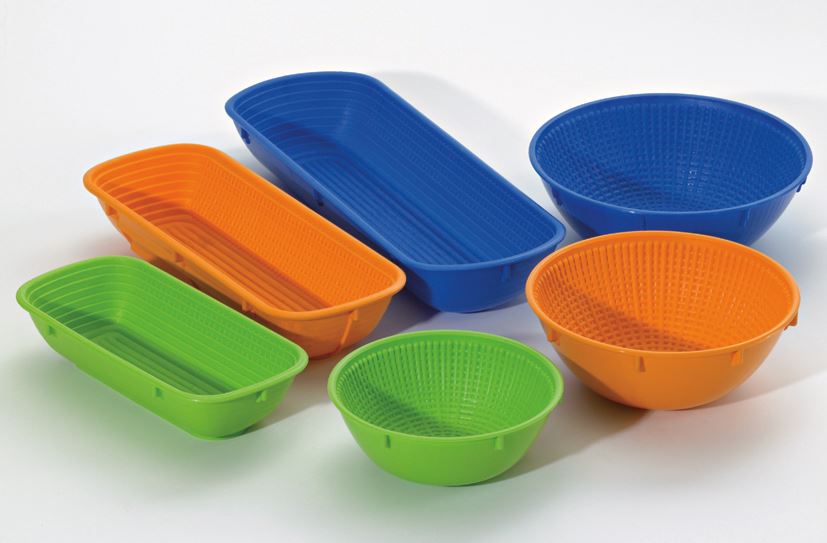 Banneton polypropylène ovale orange 1000 g Matfer - 118509