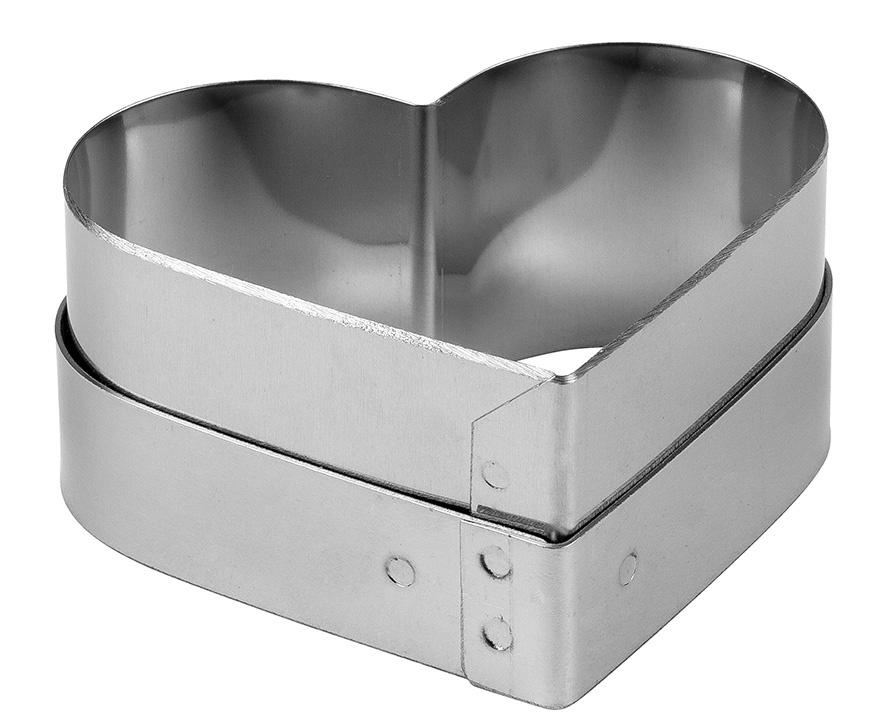 Découpoir inoxpour moule Flexipan® mini coeur inox 7.5 x 6.5 cm Matfer - 153047