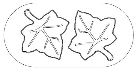 Découpoir Exoglass® décoration pain feuille de vigne 5 x 5 cm Matfer - 154102