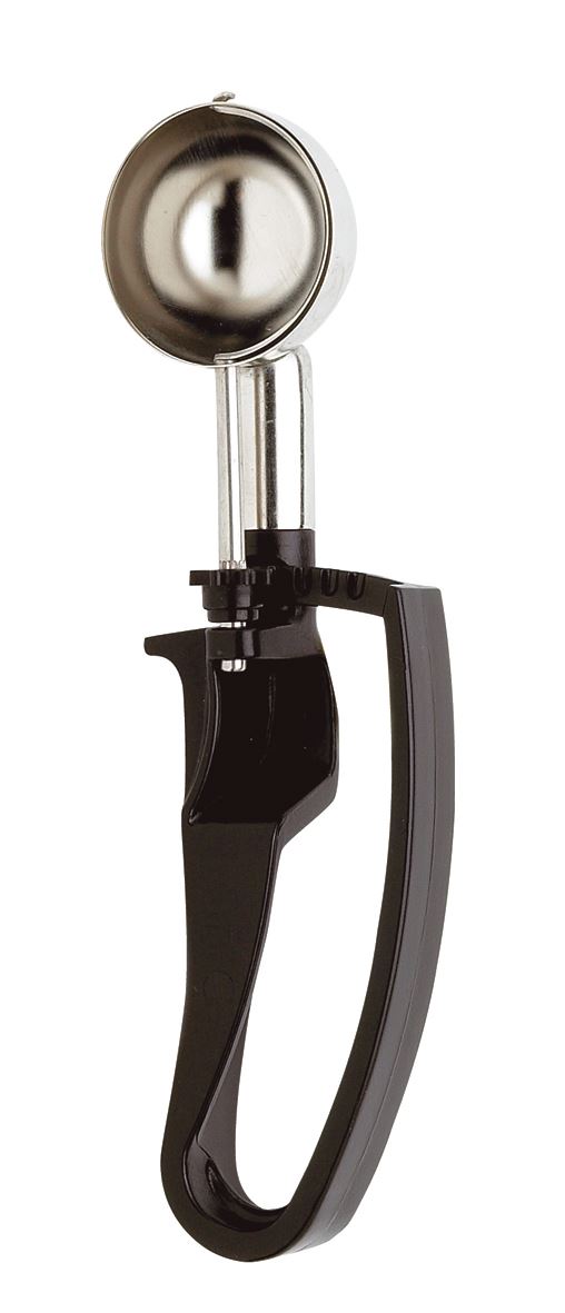 Cuillère portionneuse inox Unigrip noir 30 parts/L Matfer - 187708