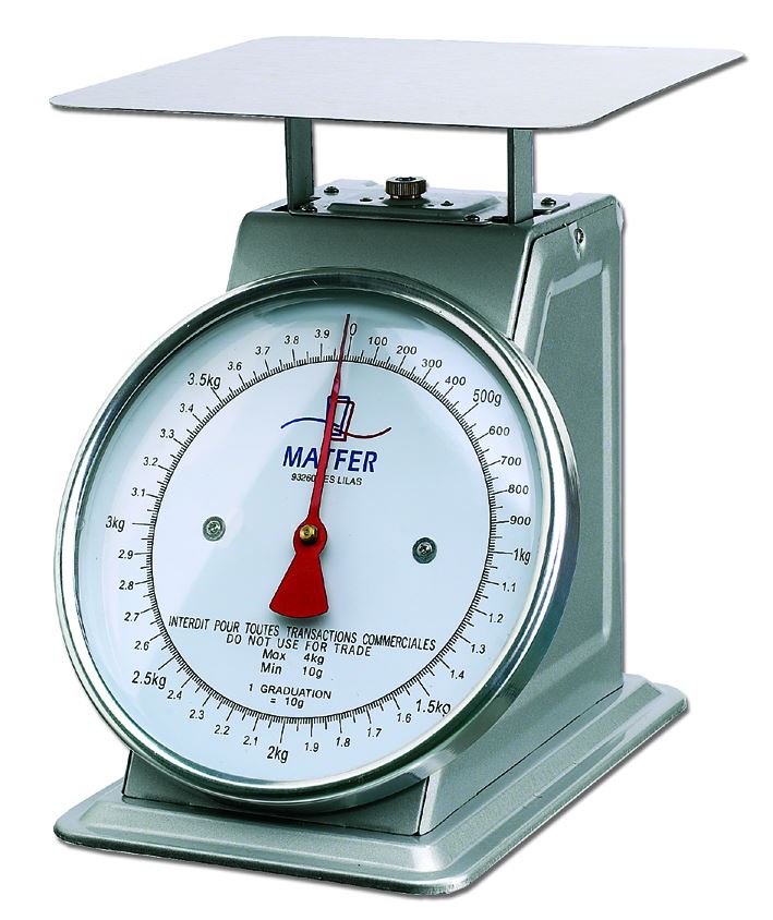 Balance mécanique graduation 200 g portée 50 kg Matfer - 252050