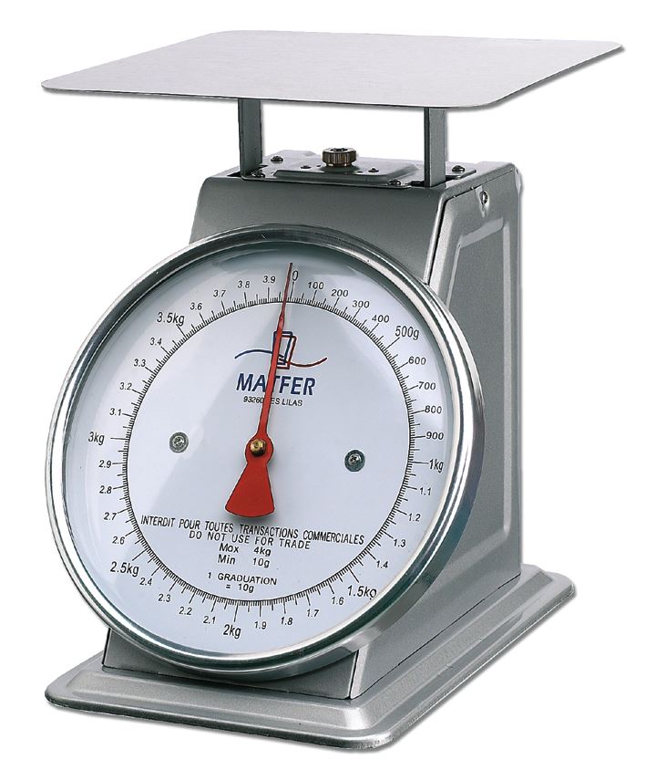 Balance mécanique graduation 10 g portée 4 kg Matfer - 252004