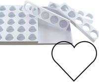 Multimoule plastique 35 gâteaux coeurs 60 x 40 cm Matfer - 350017