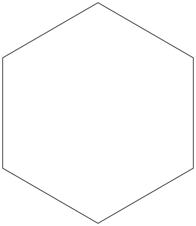 Découpoir multimoule POM hexagone 6.3 x 6.3 cm Matfer - 350103