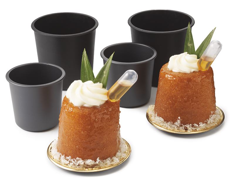 Moule Exoglass® dariole ronde 5.5 cm x 6 - 345593 Matfer - 345593