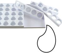 Multimoule plastique 35 gâteaux virgules 60 x 40 cm Matfer - 350019