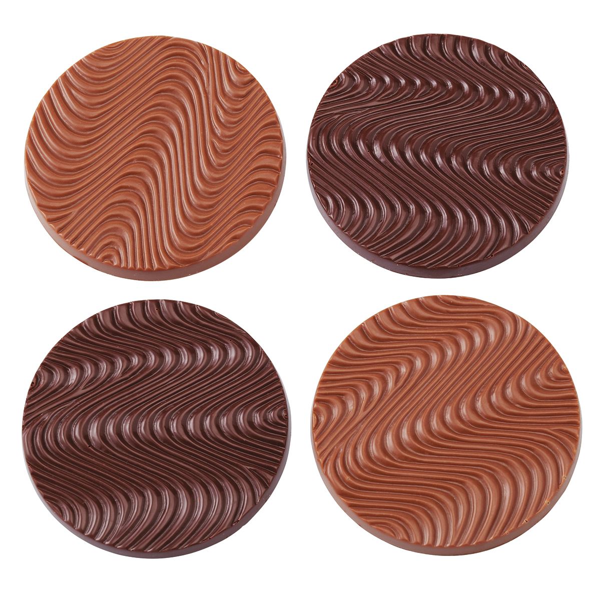 Plaque chocolat 8 empreintes disques mendiants 6.8 cm 15 g Matfer - 380151