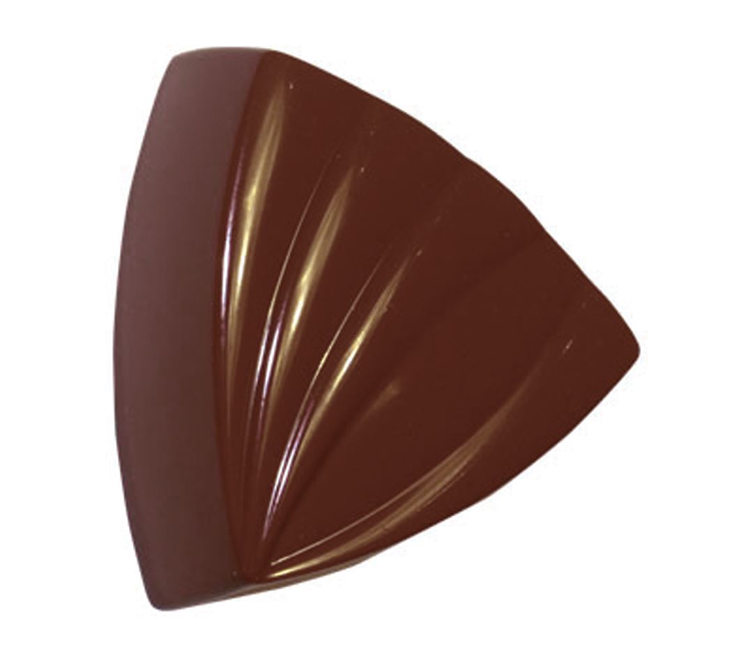 Plaque chocolat 28 empreintes triangles rayés 10 g Matfer - 380165