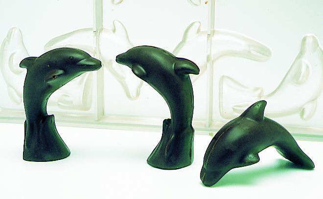 Moule chocolat 8 empreintes pour 4 dauphins Matfer - 380245