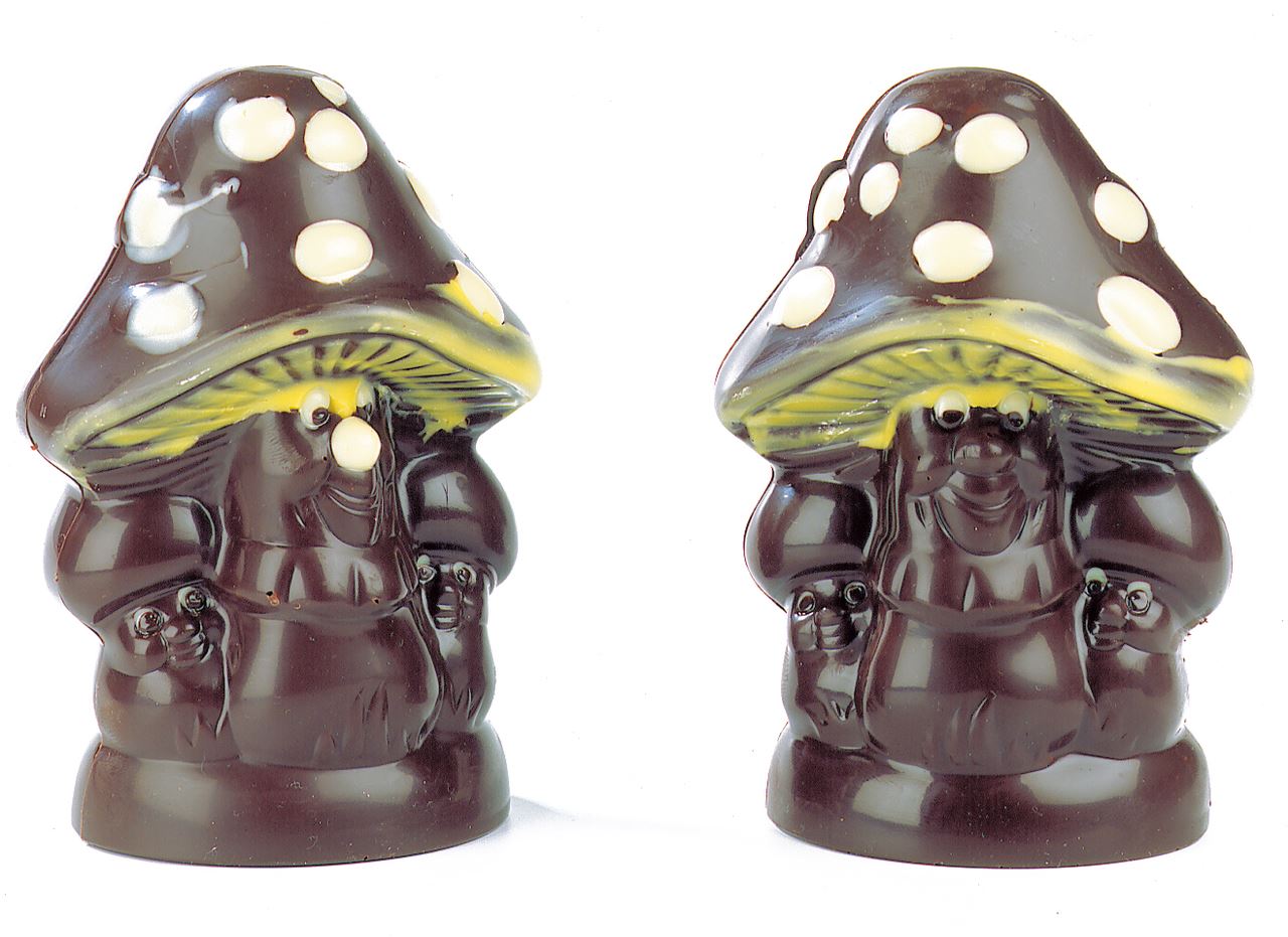 Moule chocolat 4 empreintes pour 2 champignons 11.6 cm Matfer - 381009