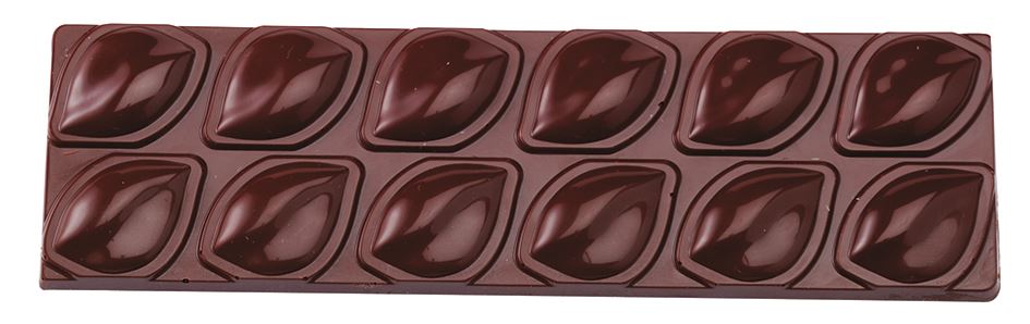 Plaque chocolat 2 empreintes tablettes de 85 g décor amande Matfer - 380121