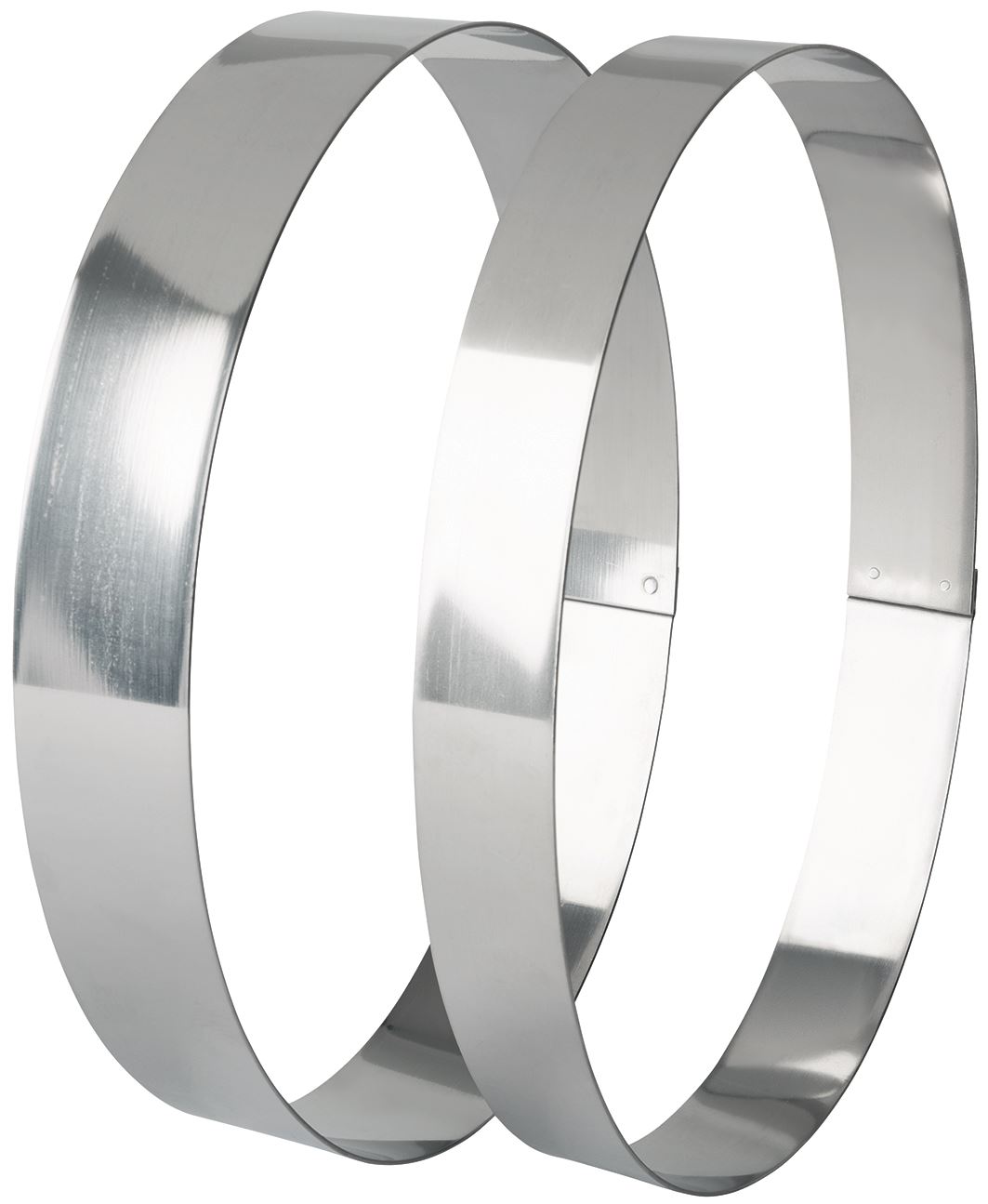 Cercle à mousse inox ovale 27 x 20 cm H.4.5 cm Matfer - 372816