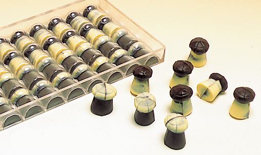 Plaque chocolat 24 empreintes bouchons de champagne 14 g Matfer - 380101