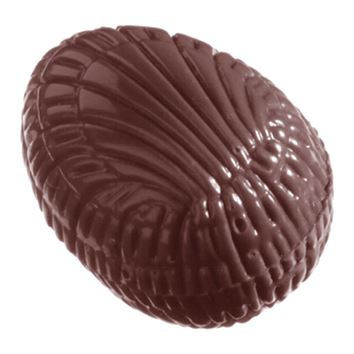 Plaque chocolat 40 empreintes bonbons demi-oeufs striés 5 g Matfer - 380118