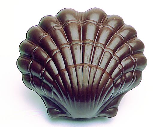 Plaque chocolat 2 empreintes demi-Saint-Jacques 14.5 cm Matfer - 382009