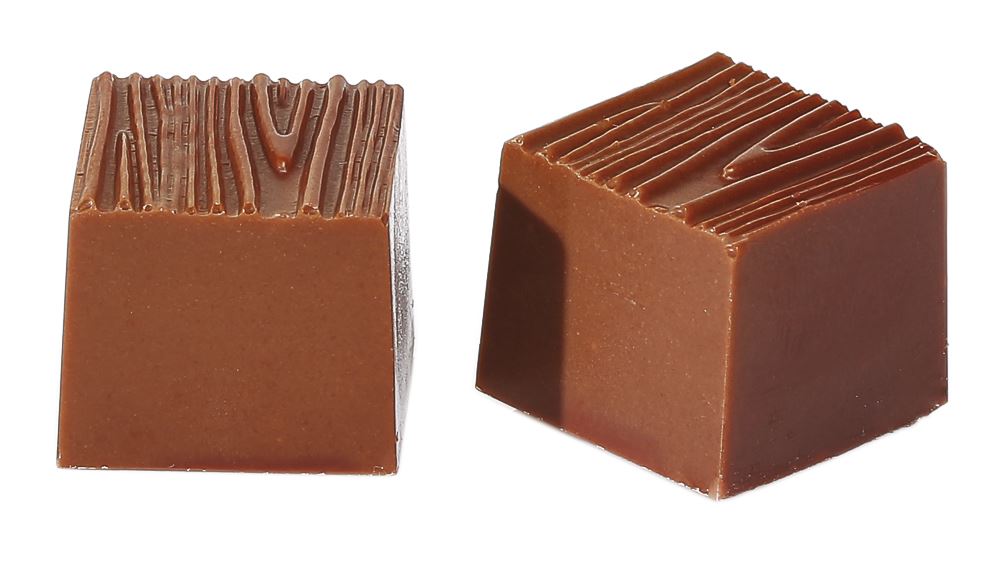 Plaque chocolat 32 empreintes carrés bois rainurés 11.5 g Matfer - 380122