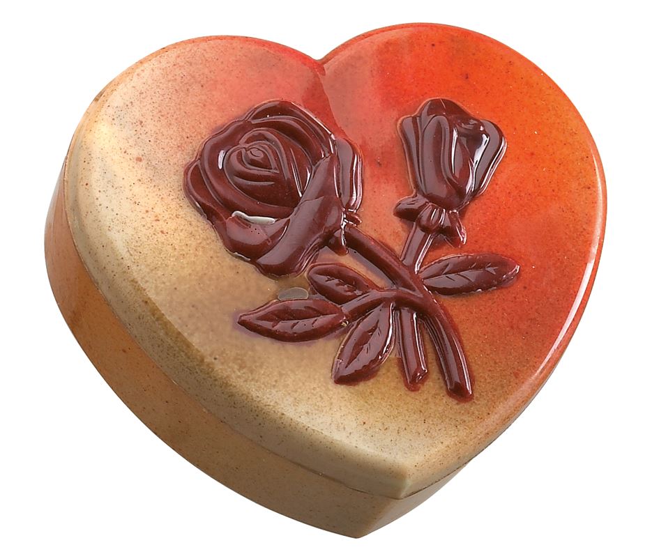 Moule chocolat 2 empreintes pour 1 boîte coeur 11 cm Matfer - 380231