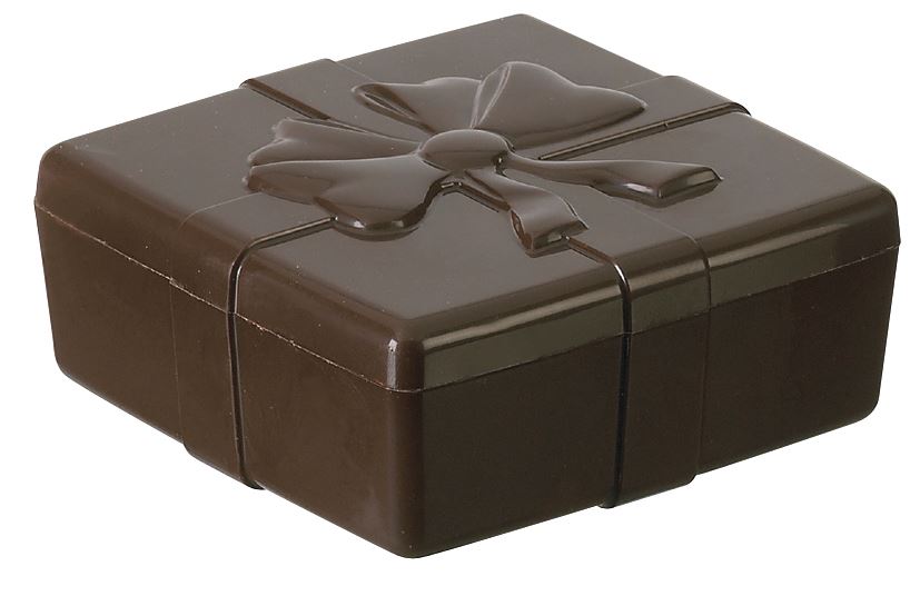 Moule chocolat 2 empreintes pour 1 boîte carrée avec ruban 10 cm Matfer - 381008