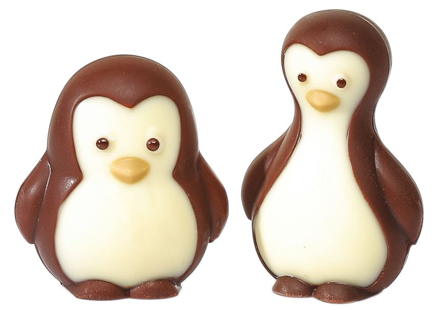 Plaque chocolat 2 x 4 empreintes pingouins 35 g Matfer - 381035