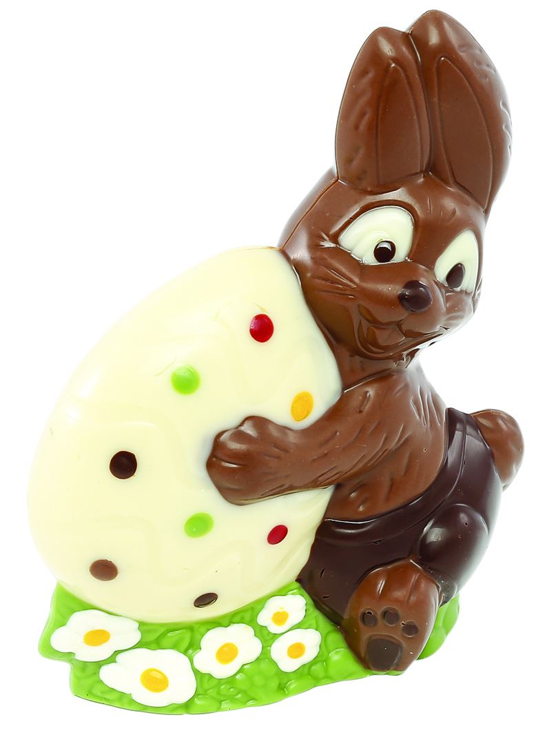 Moule chocolat 2 empreintes pour 1 lapin avec oeuf 12 cm Matfer - 382217