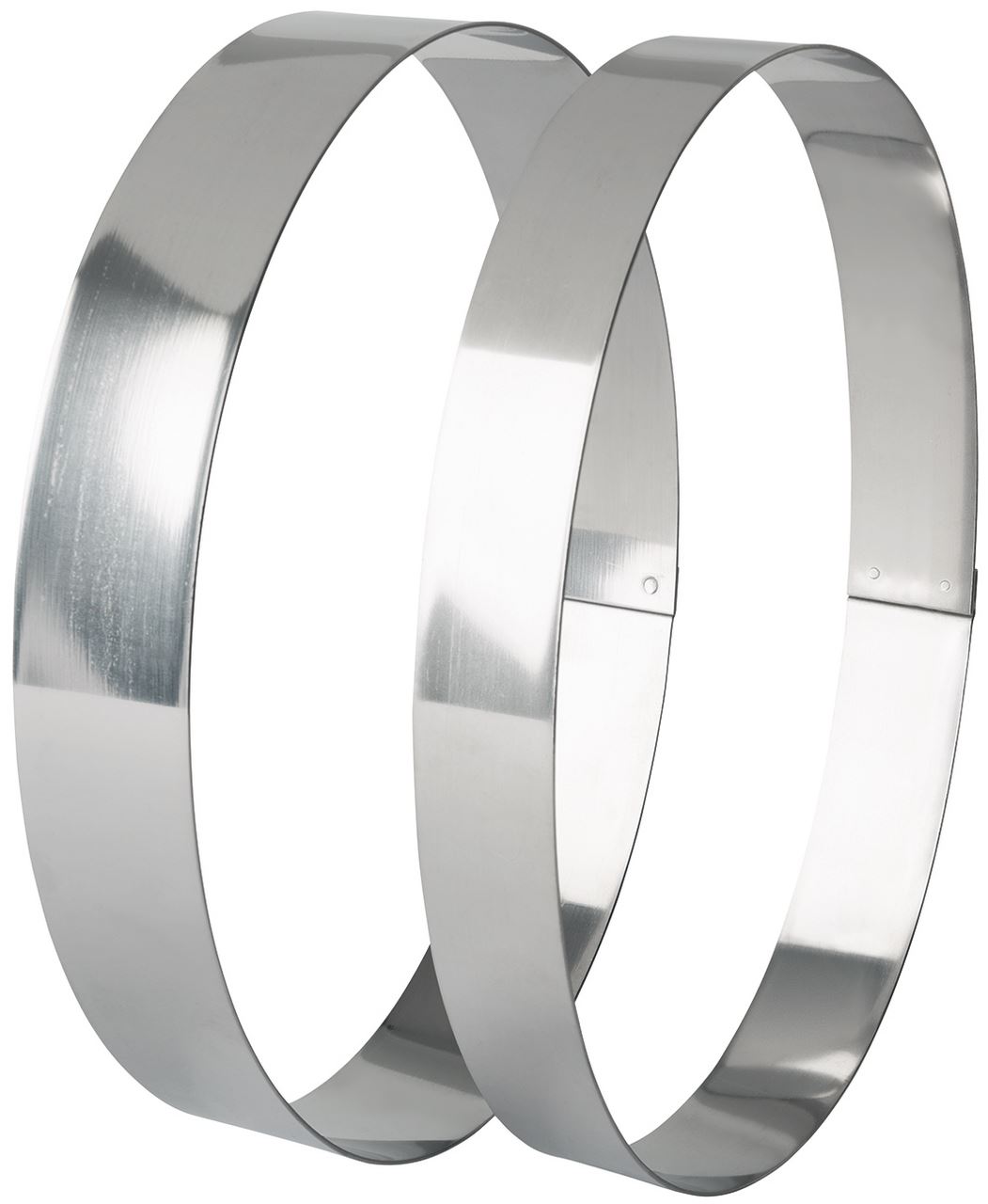 Cercle à entremet inox ovale 25 x 18 cm H.3.5 cm Matfer - 372805