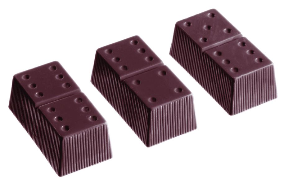 Plaque chocolat 24 empreintes dominos 14 g Matfer - 383409