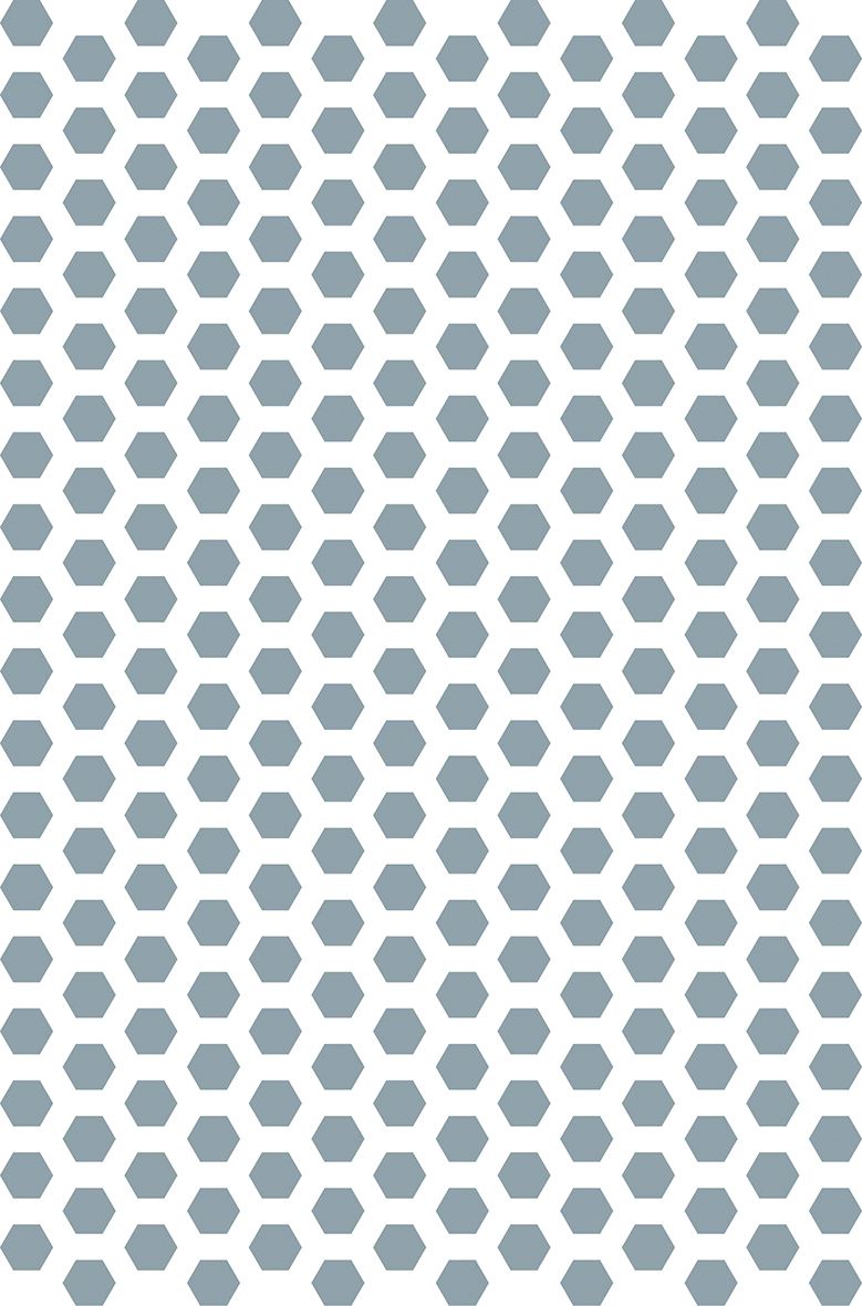 Pochoir PVC 40 x 60 cm hexagone 8 mm Matfer - 441001