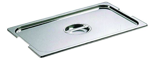 Couvercle bac gastro inox GN 1/2 avec poignées échancré Bourgeat - 748112