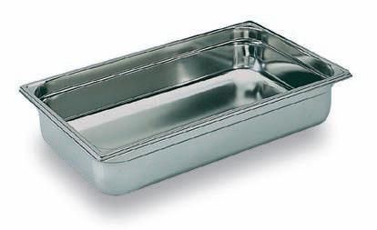 Bac gastro inox GN 1/1 H.10 cm plein sans anses Bourgeat - 741010