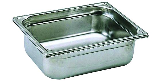Bac gastro inox GN 1/2 H.2 cm plein sans anses Bourgeat - 743002