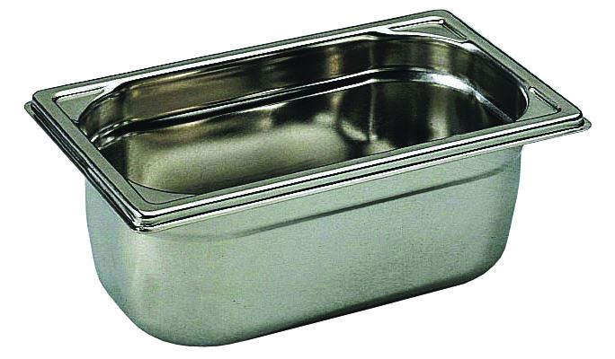 Bac gastro inox GN 1/4 H.5.5 cm plein sans anses Bourgeat- 745005