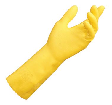 Paire de gants latex jaune taille 8/9 - 730258