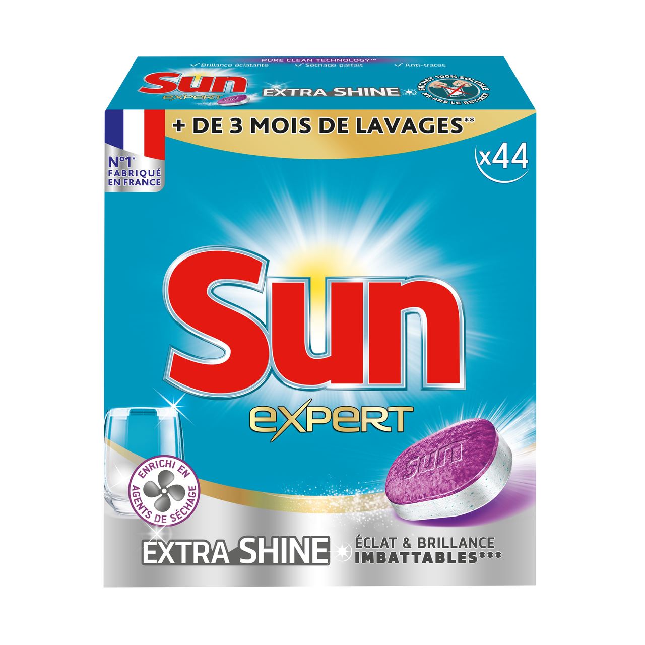Tablette lave-vaisselle Extra Shine x 44 Sun