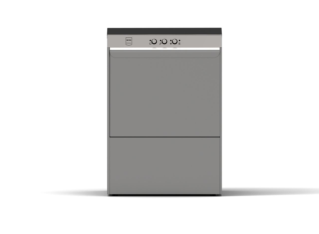 Lave-vaisselle 45 monophasé avec adoucisseur et pompe de vidange METRO Professional