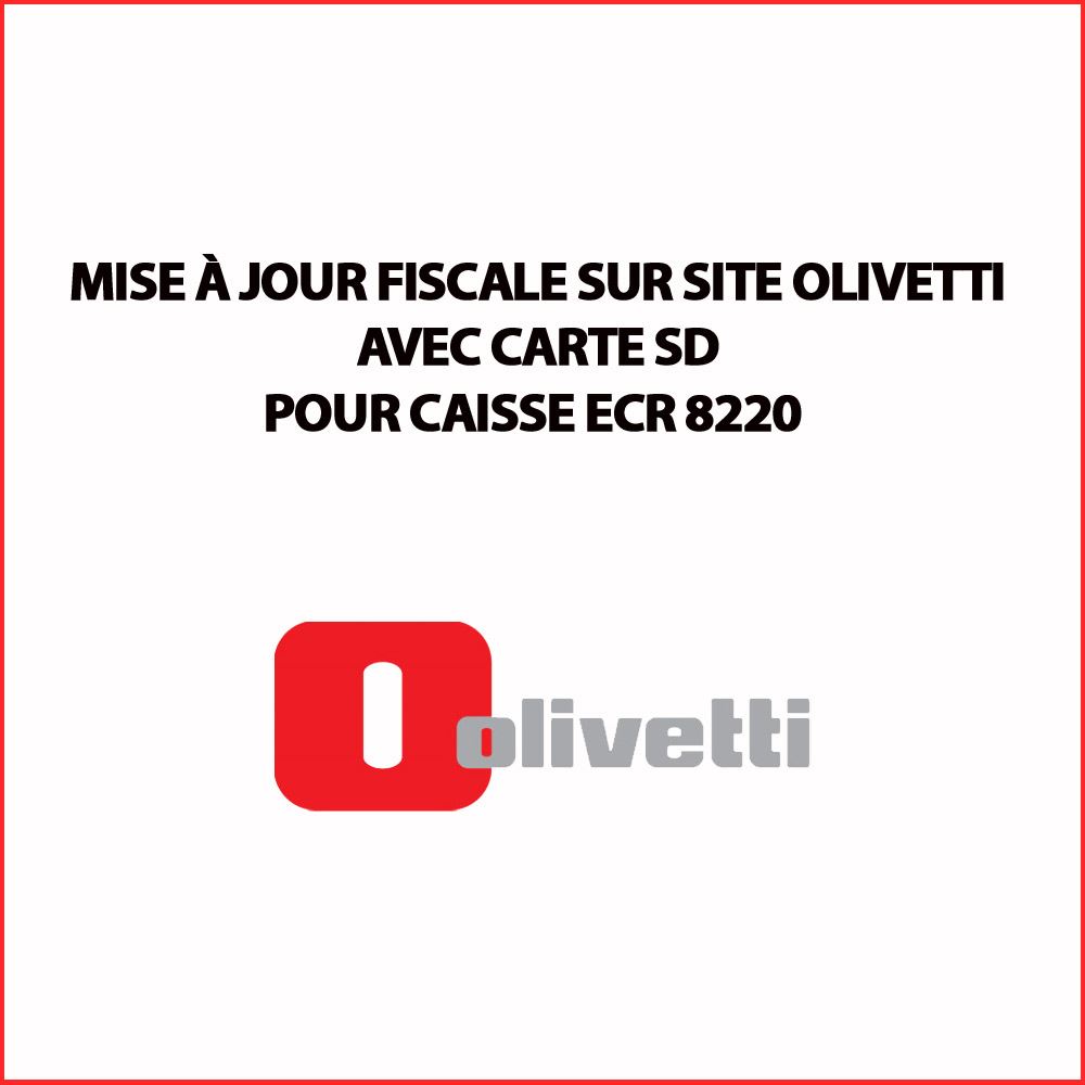 Mise à jour FISCALE sur site et carte SD caisse ECR 8220 Olivetti
