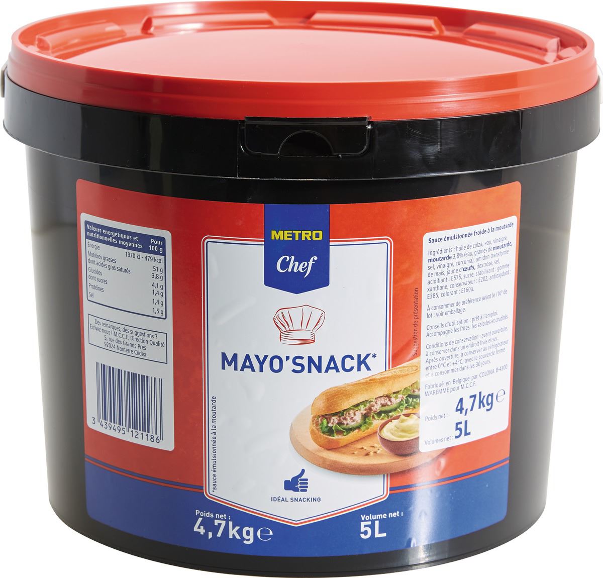 METRO Chef Mayonnaise snack seau 4.7 kg