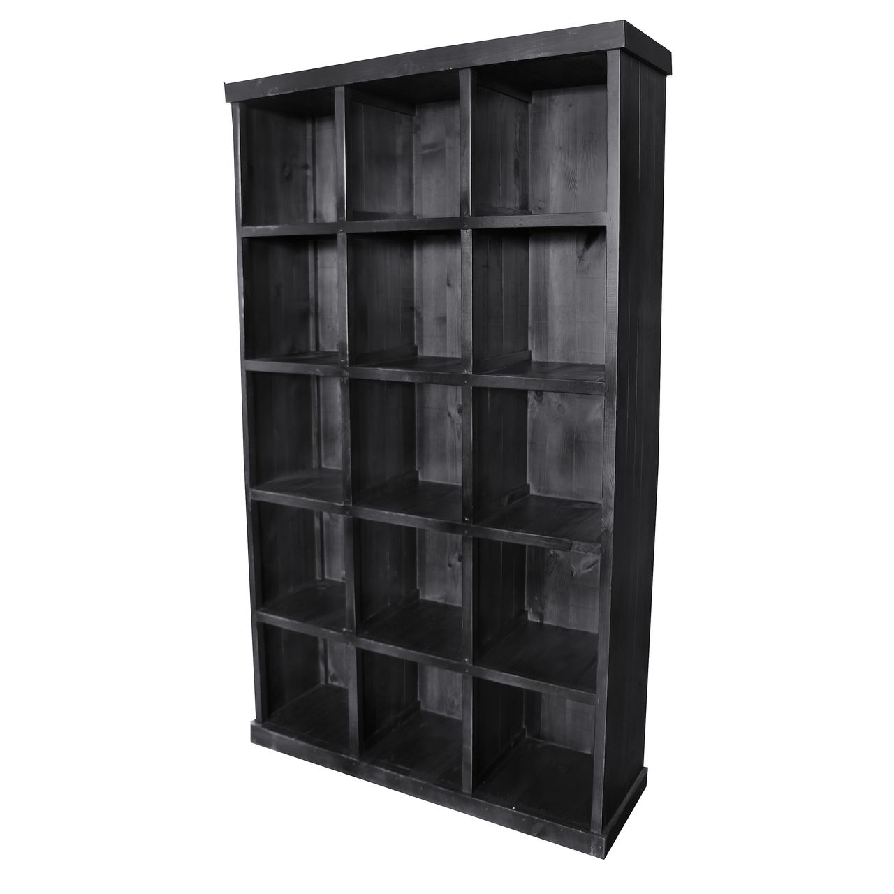 Présentoir épicerie 15 casiers Skioto noir vernis 200 x 117 x 37.5 cm Prolinéa
