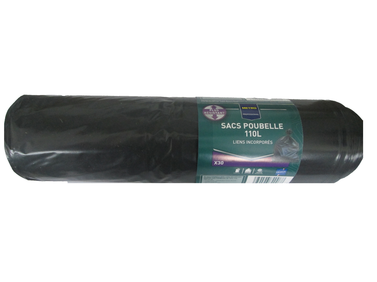 METRO PROFESSIONAL Sac poubelle liens incorporés 110 L x 30