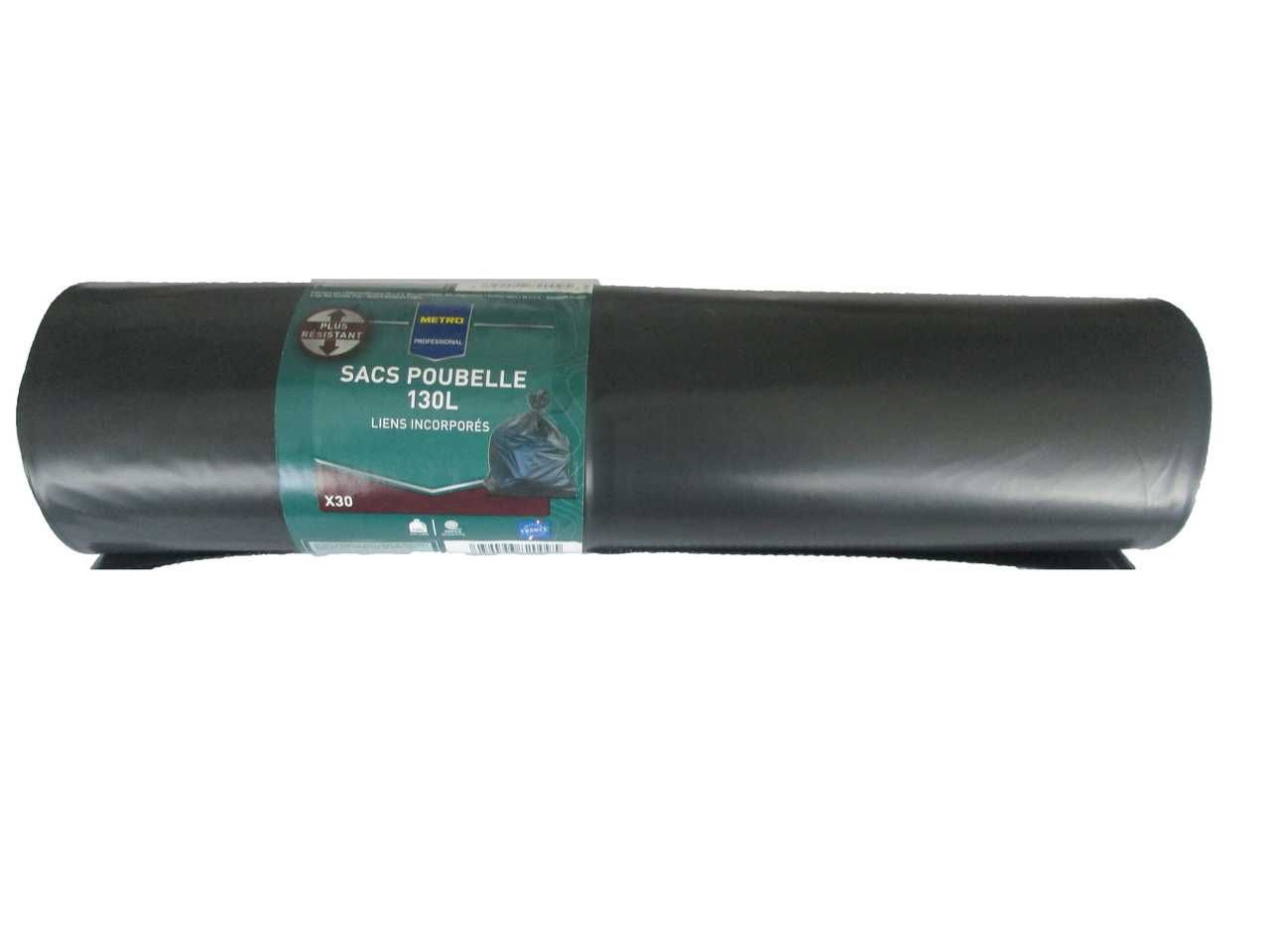 METRO PROFESSIONAL Sac poubelle à liens incorporés 130 L x 30