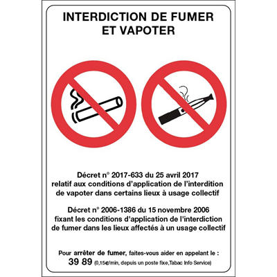 Panneau 21 X 30 Cm Interdiction De Fumer Et Vapoter Metro Panneau 21 X 30 Cm Interdiction De Fumer Et Vapoter Metro