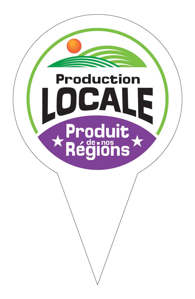 Etiquette Production Locale sur pique (vendu par 10)