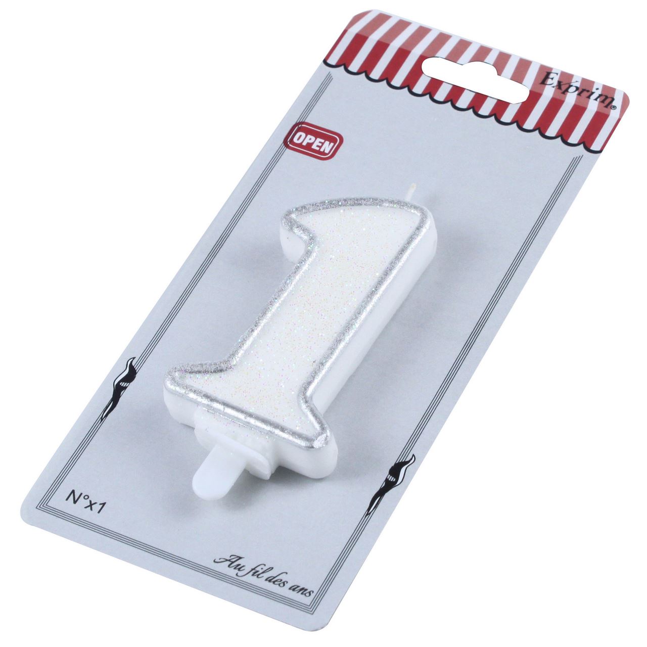 Bougie d'anniversaire chiffre N° 1