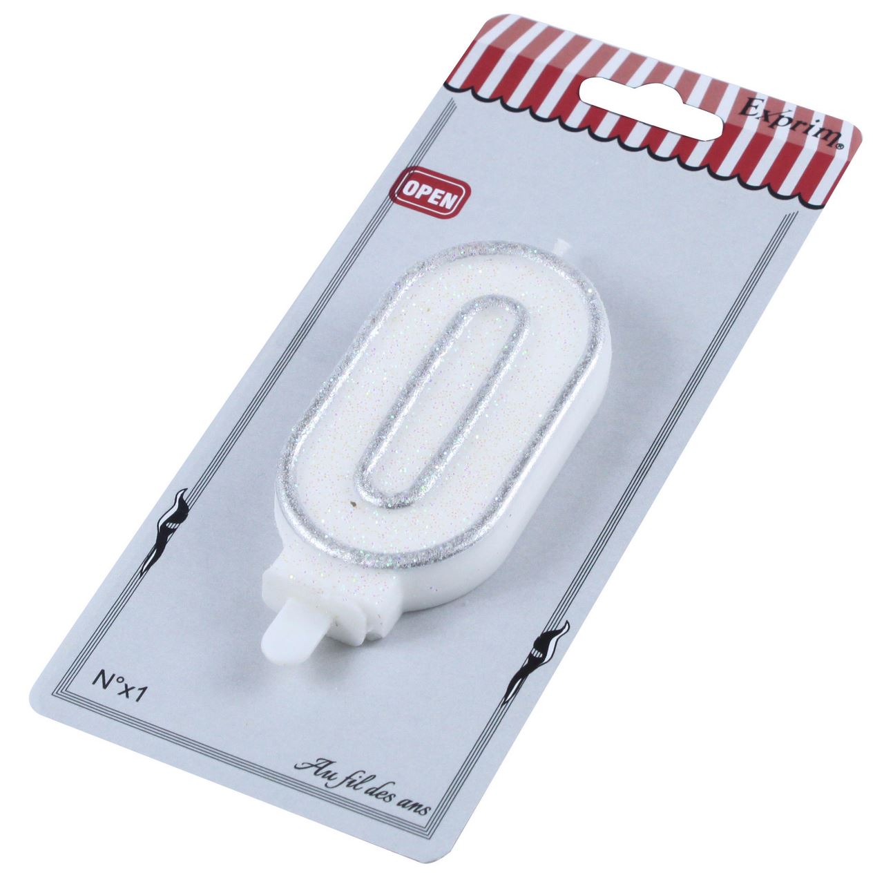 Bougie d'anniversaire chiffre N° 0