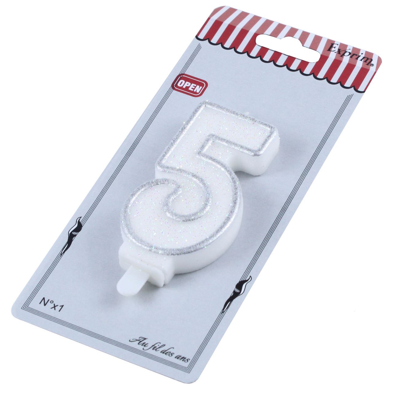Bougie d'anniversaire chiffre N° 5