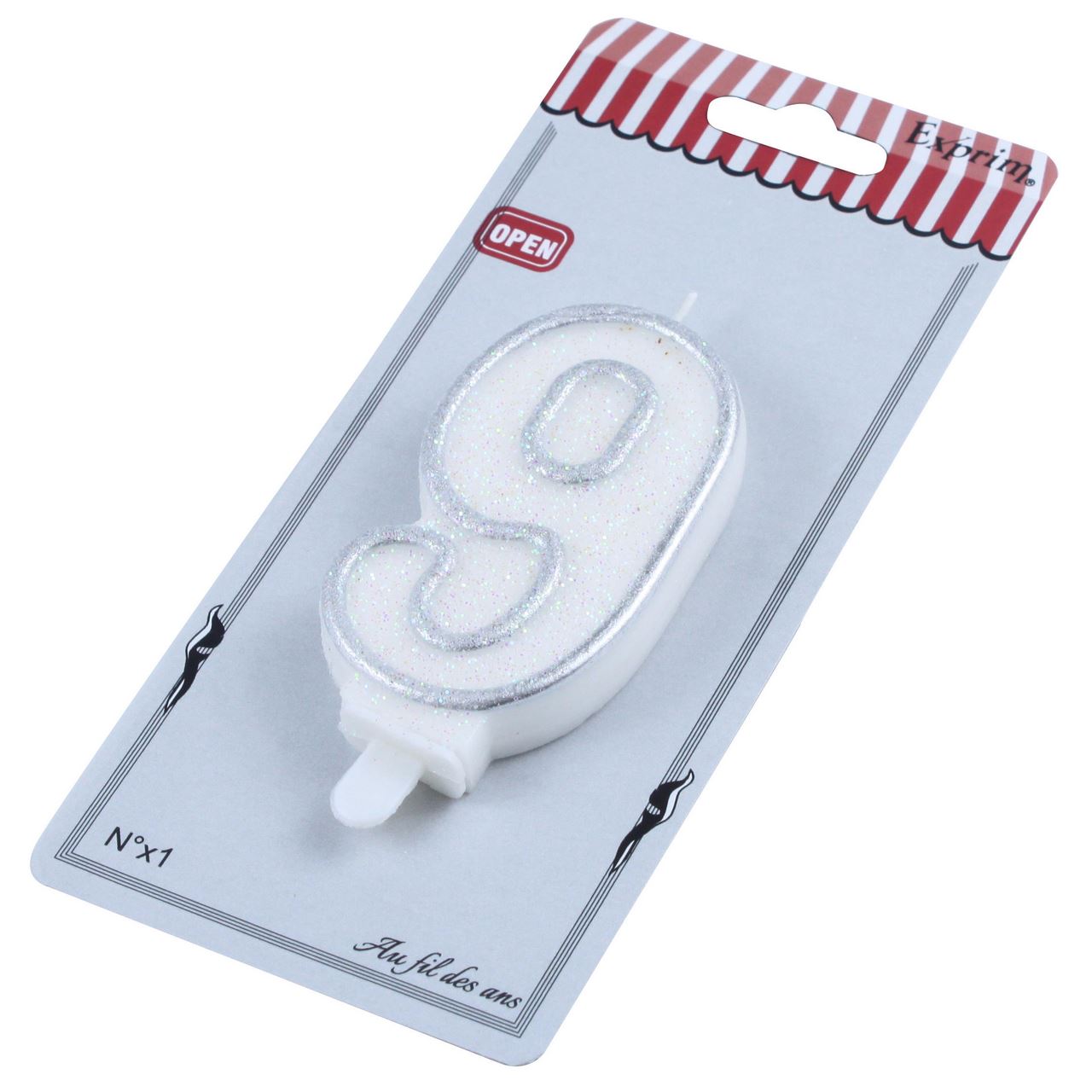 Bougie d'anniversaire chiffre N° 9