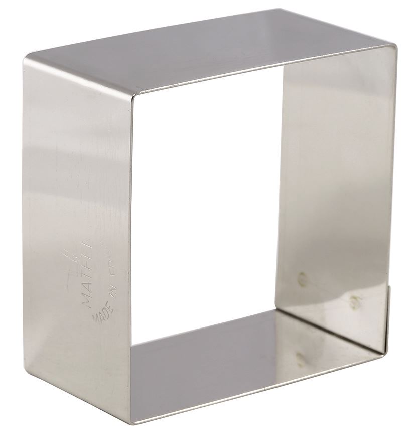 Nonnette inox carrée 5.6 x 5.6 cm H.3 cm x 4 Matfer - 376001