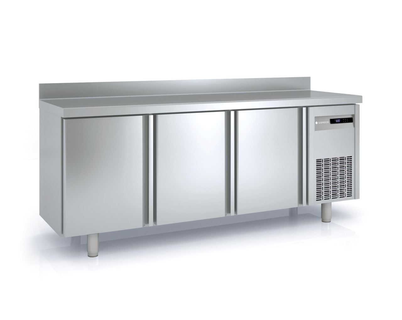Table réfrigérée SNACK positive 3 portes pleines inox AISI-304 410L - Coreco - MRS-200