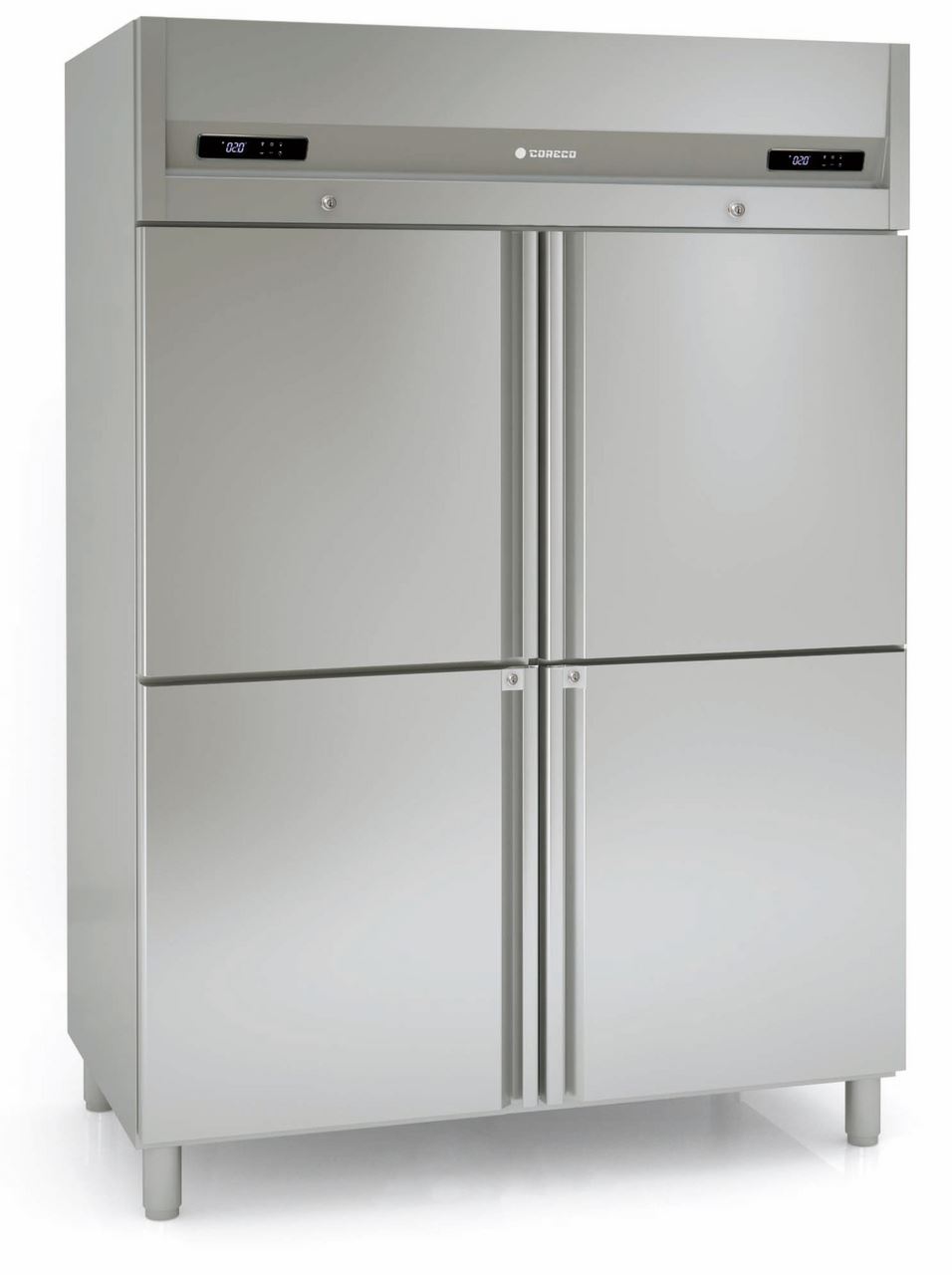 Armoire réfrigérée GN2/1 bi-température AGM-1004 4 portillons 1050 L + 280 L Coreco