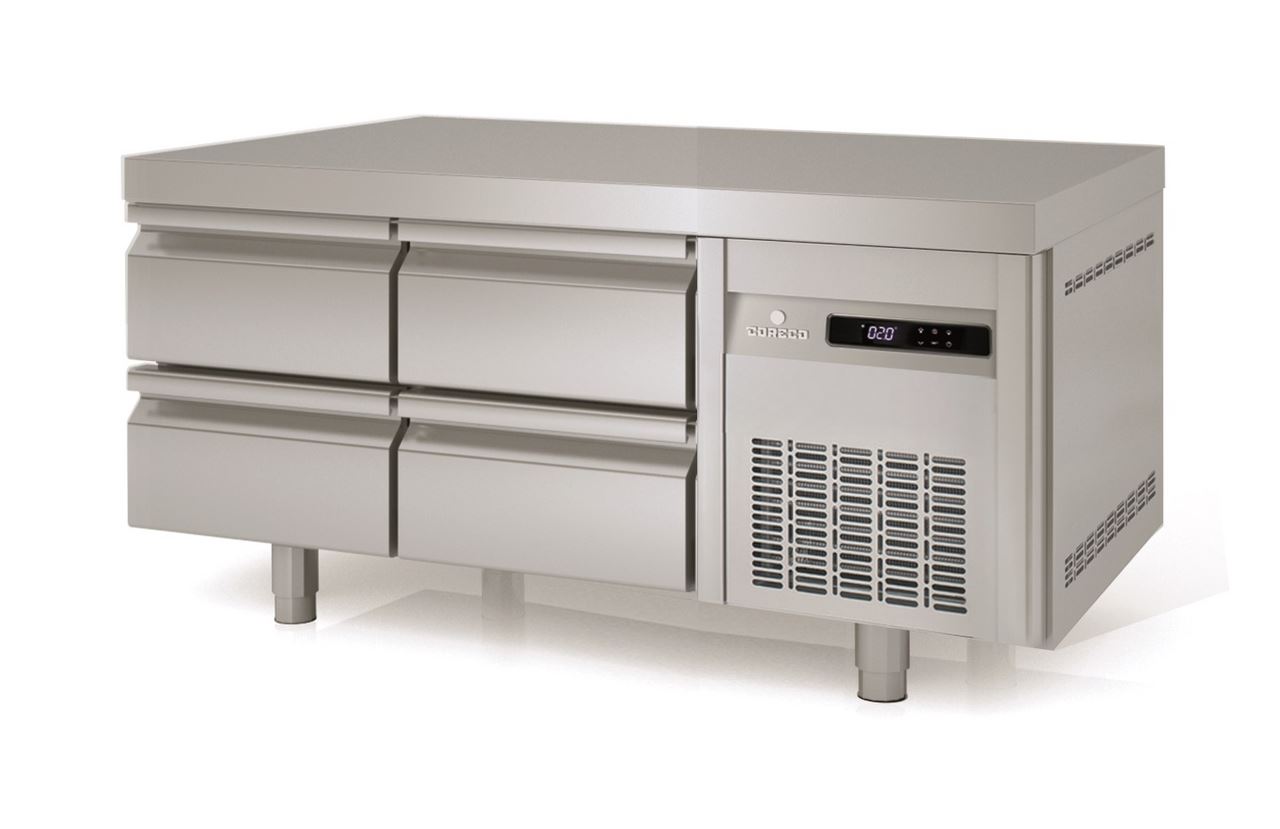 Table réfrigérée positive 2 double tiroir portes pleines 260L - Coreco MRSB-150-CC